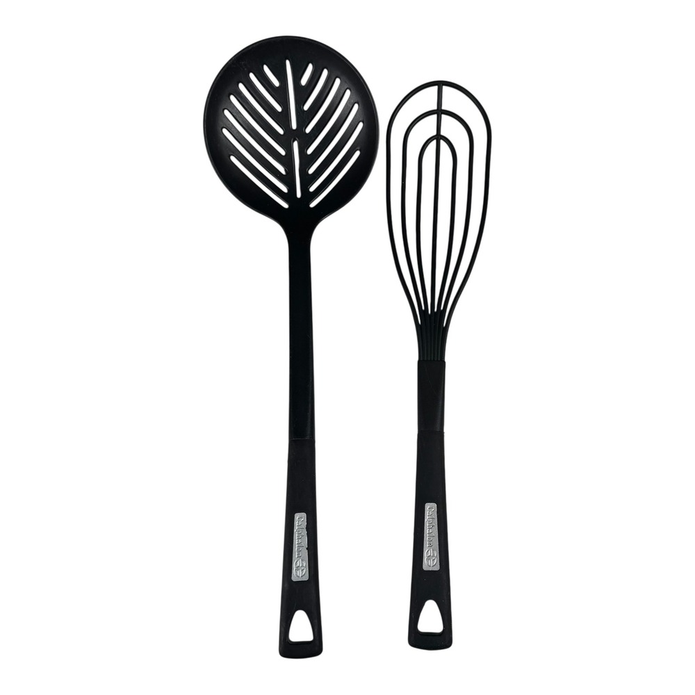 Calphalon Black Nylon Slotted Spoon and Whisk Kitchen Utensil Set‎ 2 Piece A72Q